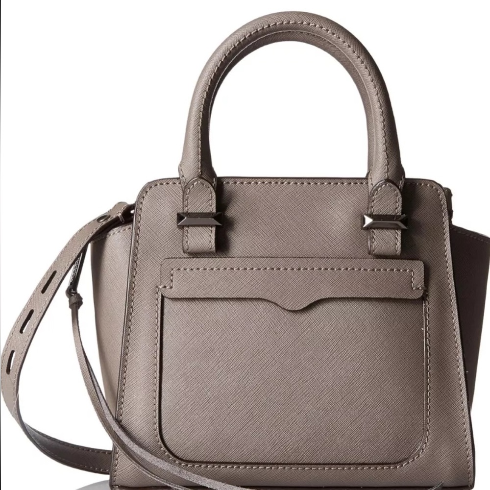 Rebecca Minkoff Micro Avery Tote Bag for Women Leather Handbags Graphite